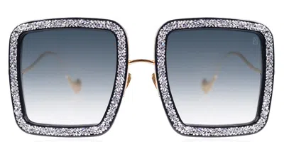 Anna-karin Karlsson Beaming Sky Black Ice Women's Sunglasses Gold Size 52