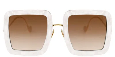 Anna-karin Karlsson Beaming Sky Pearl Women's Sunglasses White Size 52