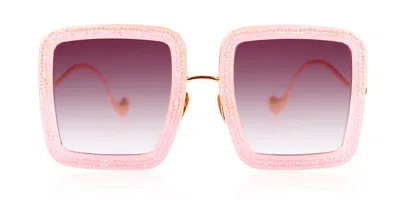 Anna-karin Karlsson Beaming Sky Pink Women's Sunglasses Gold Size 52 In Neutral