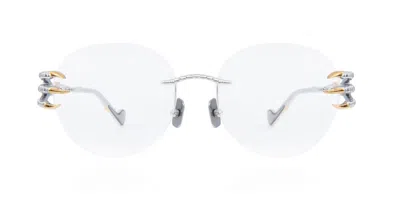 Anna-karin Karlsson Claw Optical - Panto Women's Glasses, Silver, Size 54 In Gold