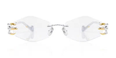Anna-karin Karlsson Claw Optical - Triangle Women's Glasses, Silver, Size 55 In Gold