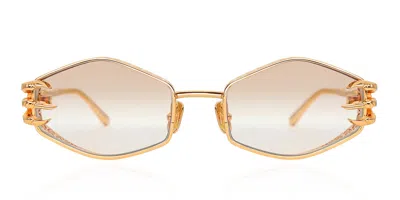 Anna-karin Karlsson Claw Plume Gold Women's Sunglasses Gold Size 58
