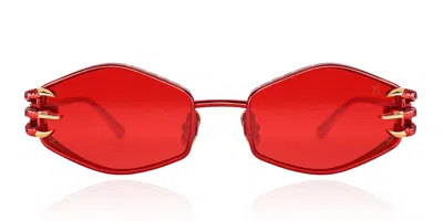 Anna-karin Karlsson Claw Plume Rouge Women's Sunglasses Red Size 58