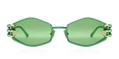 Anna-karin Karlsson Claw Plume Summer Green Women's Sunglasses Green Size 58