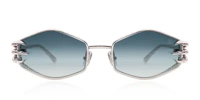 Anna-karin Karlsson Claw Plume White Gold Women's Sunglasses Silver Size 58