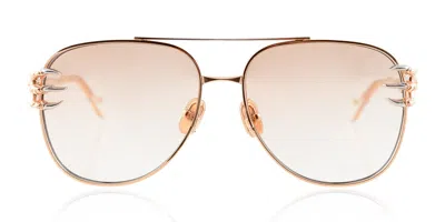 Anna-karin Karlsson Claw Voyage Rose Gold Women's Sunglasses Gold Size 58