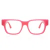 Anna-karin Karlsson Coco Poems Oversized Rectangular Frame Eyeglasses In Vibrant Pink In White