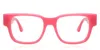 Anna-karin Karlsson Coco Poems Oversized Rectangular Frame Eyeglasses In Vibrant Pink In Pink