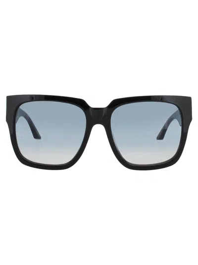 Anna-karin Karlsson Coco Stories Sunglasses In Black Gold - Black - Blue Gradient