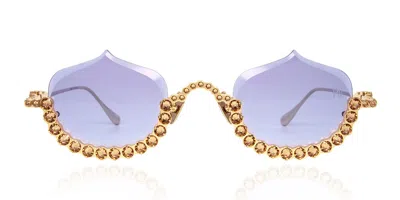 Anna-karin Karlsson Crystal Meringue Gold Women's Sunglasses Gold Size 56