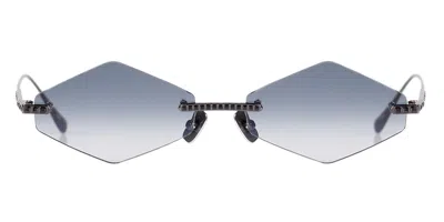 Anna-karin Karlsson Crystal Nest - Triangle Black Grey Women's Sunglasses Gunmetal Size 57