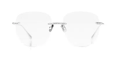 Anna-karin Karlsson Crystal Optical 2.0 - Soft Square Women's Glasses, Silver, Size 55 In Gold
