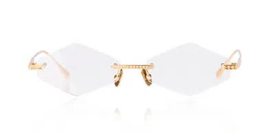 Anna-karin Karlsson Crystal Optical 2.0 - Triangle Women's Glasses, Gold, Size 55