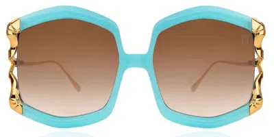 Anna-karin Karlsson La Vie En Rose Turquoise Women's Sunglasses Blue Size Standard