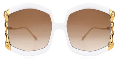 Anna-karin Karlsson La Vie En Rose White Women's Sunglasses White Size Standard In Multi