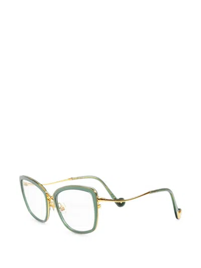 Anna-karin Karlsson Lacroix Geometric-frame Glasses In Green