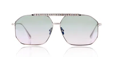 Anna-karin Karlsson Le Boss 2.0 White Gold Blush Women's Sunglasses Silver Size 62