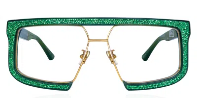 Anna-karin Karlsson Le Grand Desir Green Women's Glasses Green Size Standard - Free Lenses - Blue Light Block Available