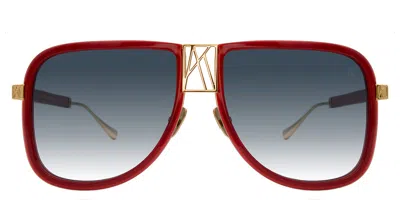 Anna-karin Karlsson Logo Dude Red Women's Sunglasses Gold Size 59 In Gray