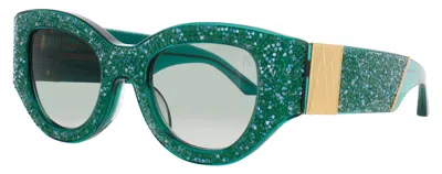 Anna-karin Karlsson Lucky Goes To Vegas Acetate Sunglasses With Case In Green