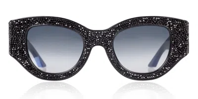 Anna-karin Karlsson Lucky Goes To Vegas Black Crystal Women's Sunglasses Black Size 49