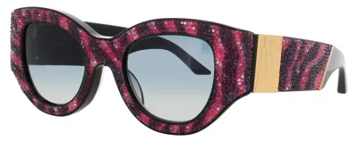 Anna-karin Karlsson Lucky Goes To Vegas Zebra Acetate Sunglasses With Gradient Lenses In In Description