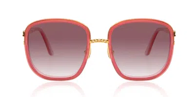 Anna-karin Karlsson Lucky Love - Sun Pink Women's Sunglasses Gold Size 52 In Red