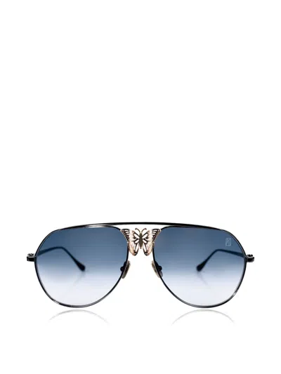 Anna-karin Karlsson Miss Rosell 2.0 Butterfly-detail Sunglasses In Blue