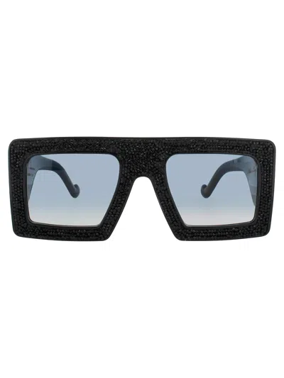 Anna-karin Karlsson Mother Beep Sunglasses In Black Crystal - Black Crystal - Grey Gradient
