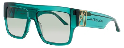 Anna-karin Karlsson Mr 3 Am Stories Sunglasses 58-15-150, Acetate Frame, Gradient Lenses, Case Inclu In Green