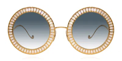 Anna-karin Karlsson Rose Et La Roue Crystal Crystal Ice Women's Sunglasses Gold Size 48