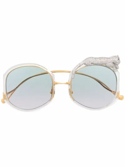 Anna-karin Karlsson Rose Et Le Rêve Round-frame Sunglasses In Transparent