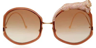 Anna-karin Karlsson Rose Et Le Reve - Sun Caramel Women's Sunglasses Brown Size 55