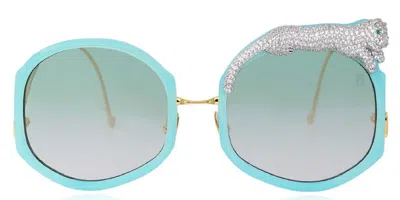 Anna-karin Karlsson Rose Et Le Rêve - Sun Turquoise Women's Sunglasses Blue Size 55