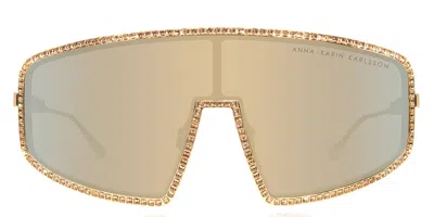 Anna-karin Karlsson Shady Luv 2.0 Gold Blush Mirror Women's Sunglasses Gold Size 56