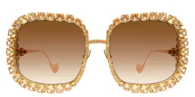 Anna-karin Karlsson Starry Sky Gold Women's Sunglasses Gold Size 54