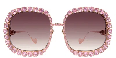 Anna-karin Karlsson Starry Sky Rose Gold Women's Sunglasses Gold Size 54