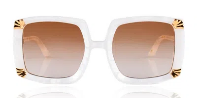 Anna-karin Karlsson Strawberry Moon Pearl Women's Sunglasses White Size 52