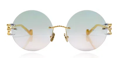 Anna-karin Karlsson The Claw & The Nest - Round Gold Blush Women's Sunglasses Gold Size 52