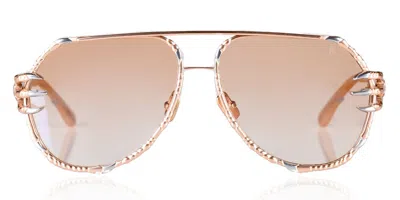 Anna-karin Karlsson The Claw Pilot Rose Gold Women's Sunglasses Gold Size 62