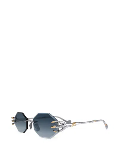 Anna-karin Karlsson The Claw The Nest Octagonal-frame Sunglasses In Silver