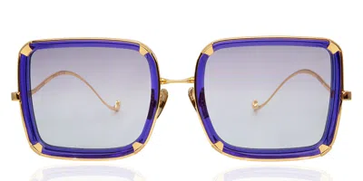 Anna-karin Karlsson White Moon Purple Women's Sunglasses Gold Size 56