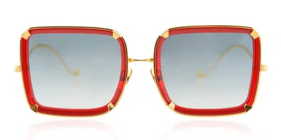 Anna-karin Karlsson White Moon Red Women's Sunglasses Gold Size 56