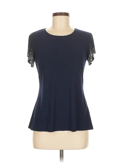 Pre-owned Annalee + Hope Short Sleeve Top Blue Sweetheart Neckline Tops