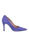 Annaëlle Woman Pumps Purple Size 7 Leather In Purple