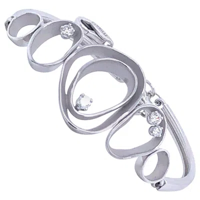 Pre-owned Annamaria Cammilli "dune" Bracelet With Diamonds In 18 Karat Ice White Gold