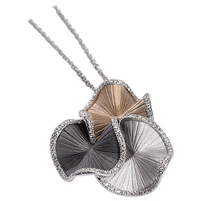 Pre-owned Annamaria Cammilli "sultana" Medium Pendant Necklace With Diamonds In 18k Gold In Multi