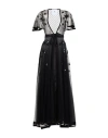 Annamode Woman Overcoat & Trench Coat Black Size 4 Silk, Polyamide In Black