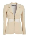 Annarita N Woman Blazer Sand Size 6 Polyester, Elastane In Beige