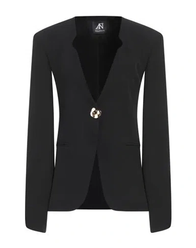 Annarita N Woman Jacket Black Size 10 Polyester, Elastane